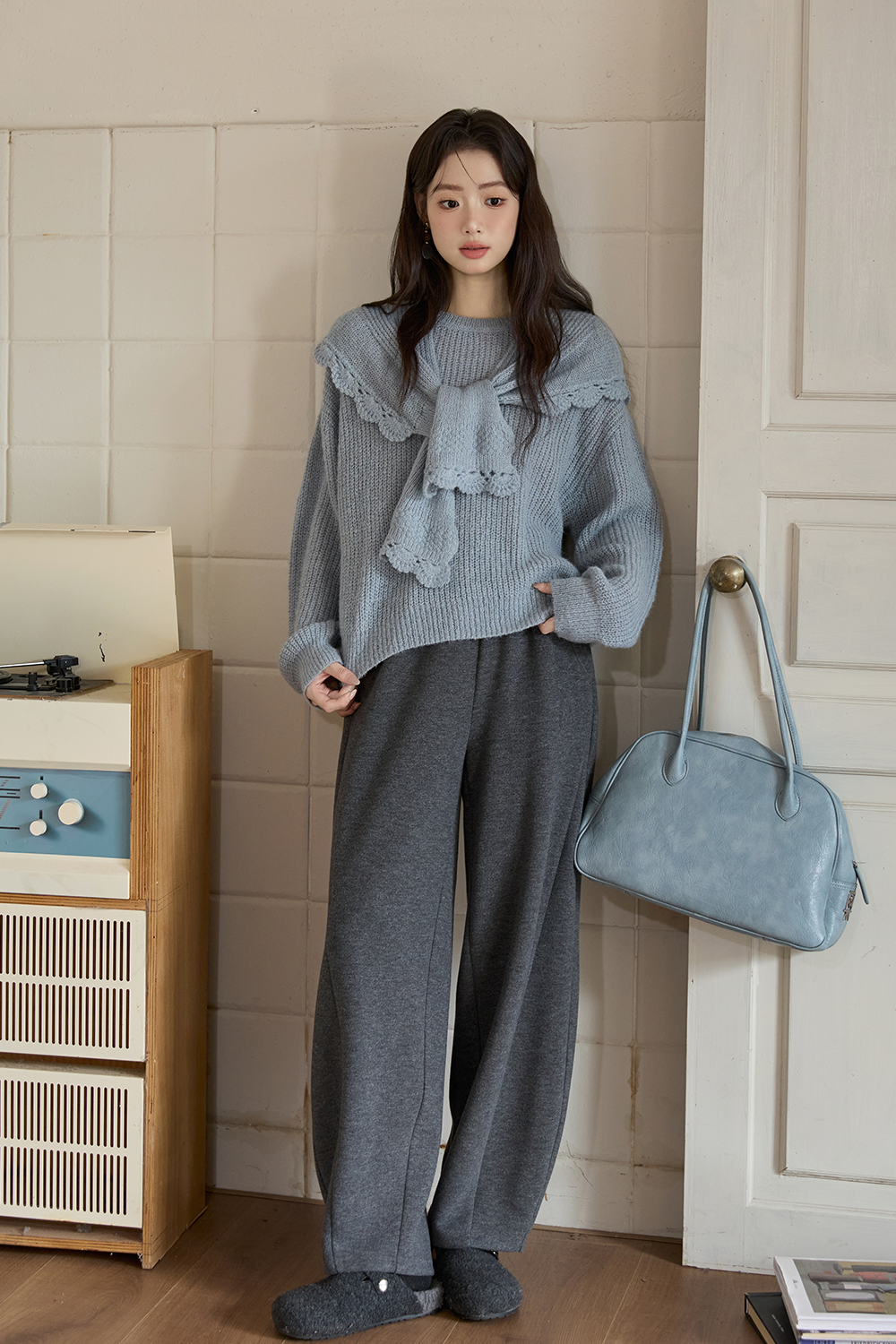Knit Shirt+Shawl for Women
