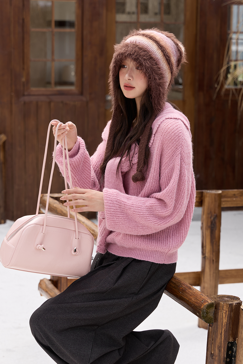 Knit Shirt+Shawl for Women
