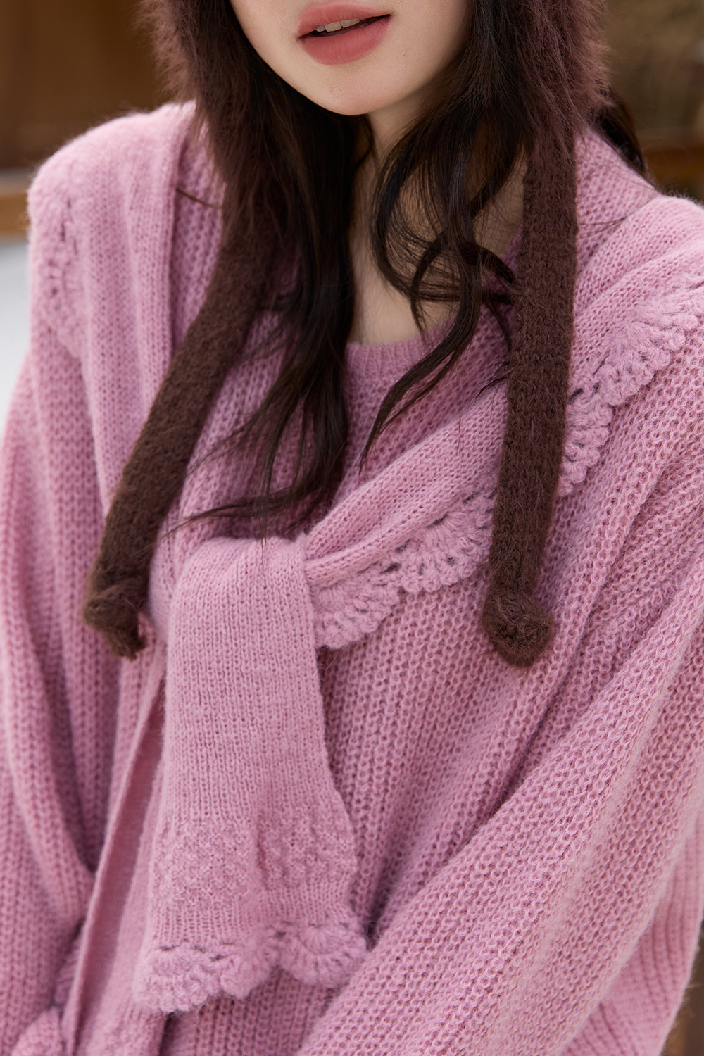 Knit Shirt+Shawl for Women