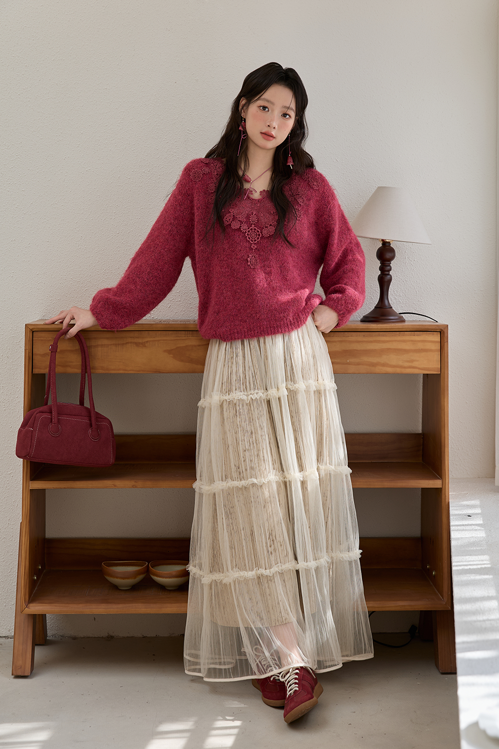 여성용 니트 셔츠