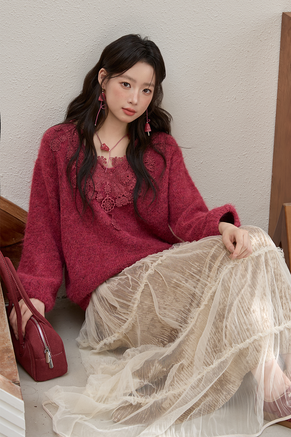 여성용 니트 셔츠