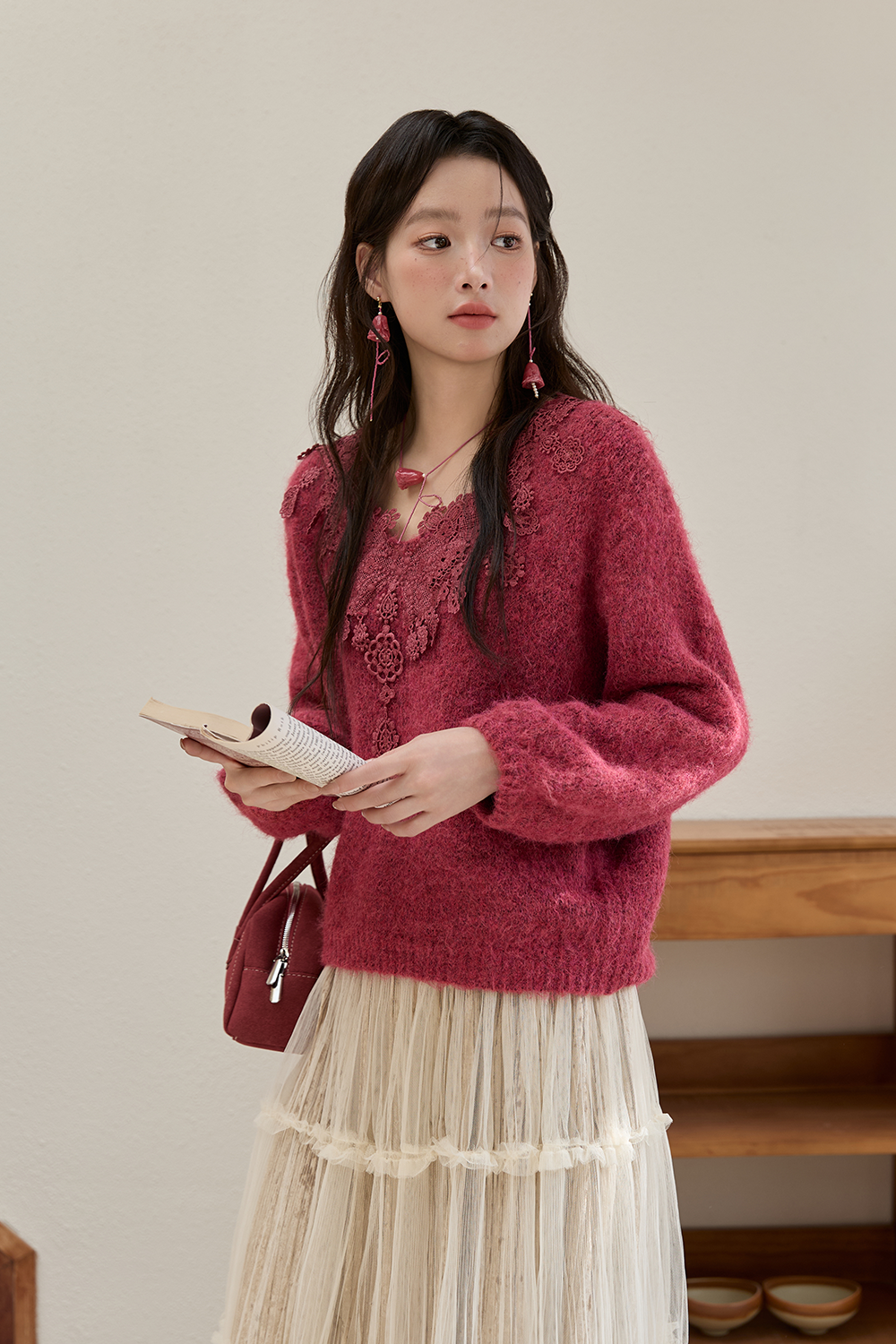 여성용 니트 셔츠