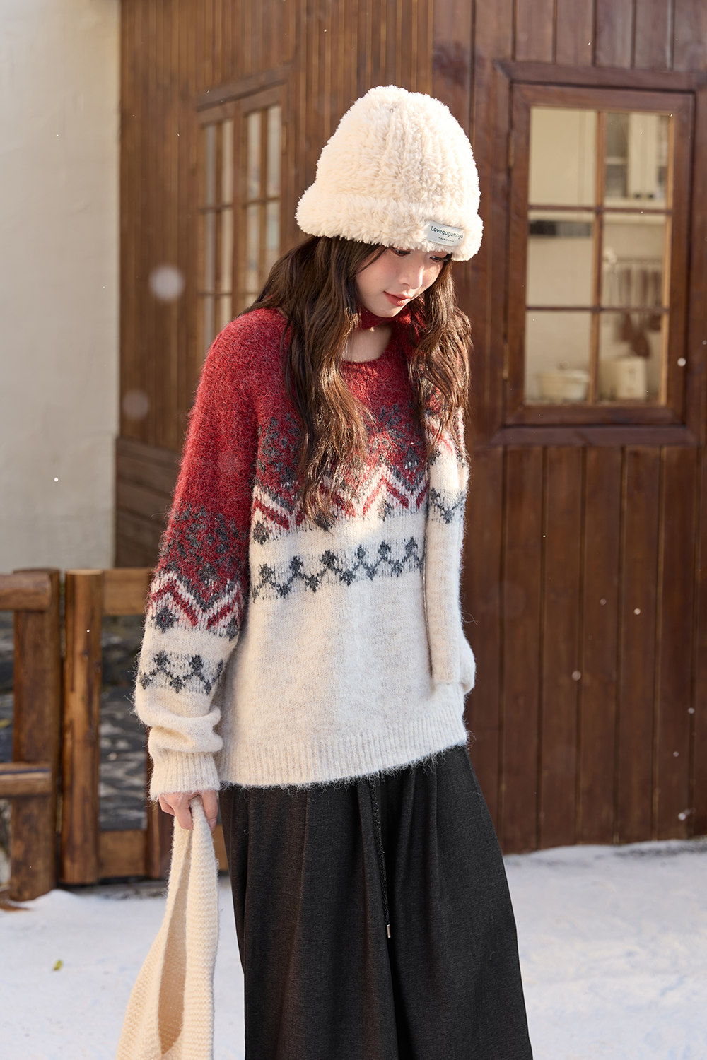 Knit Shirt+Scarf for Women