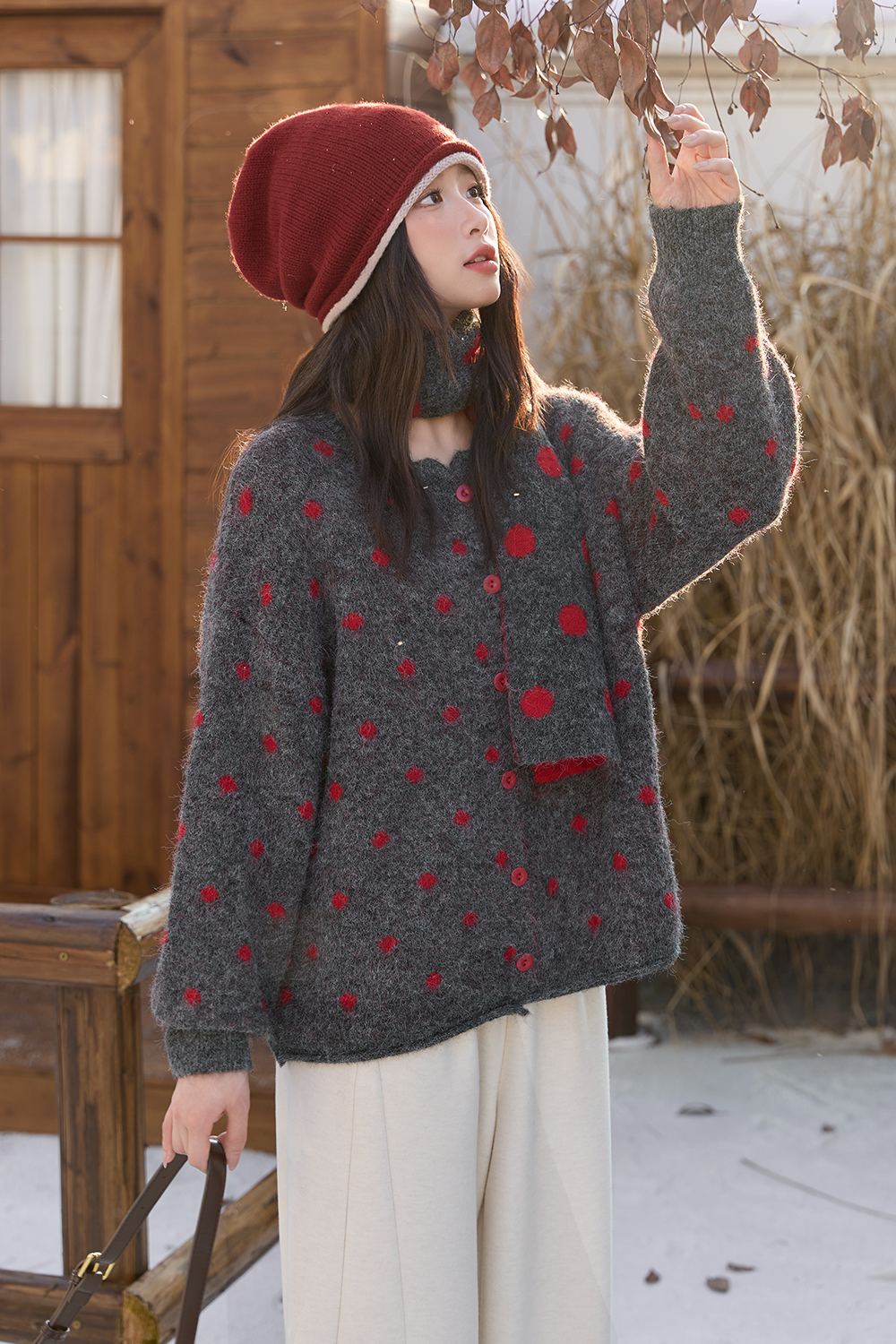 Knit Shirt+Scarf for Women