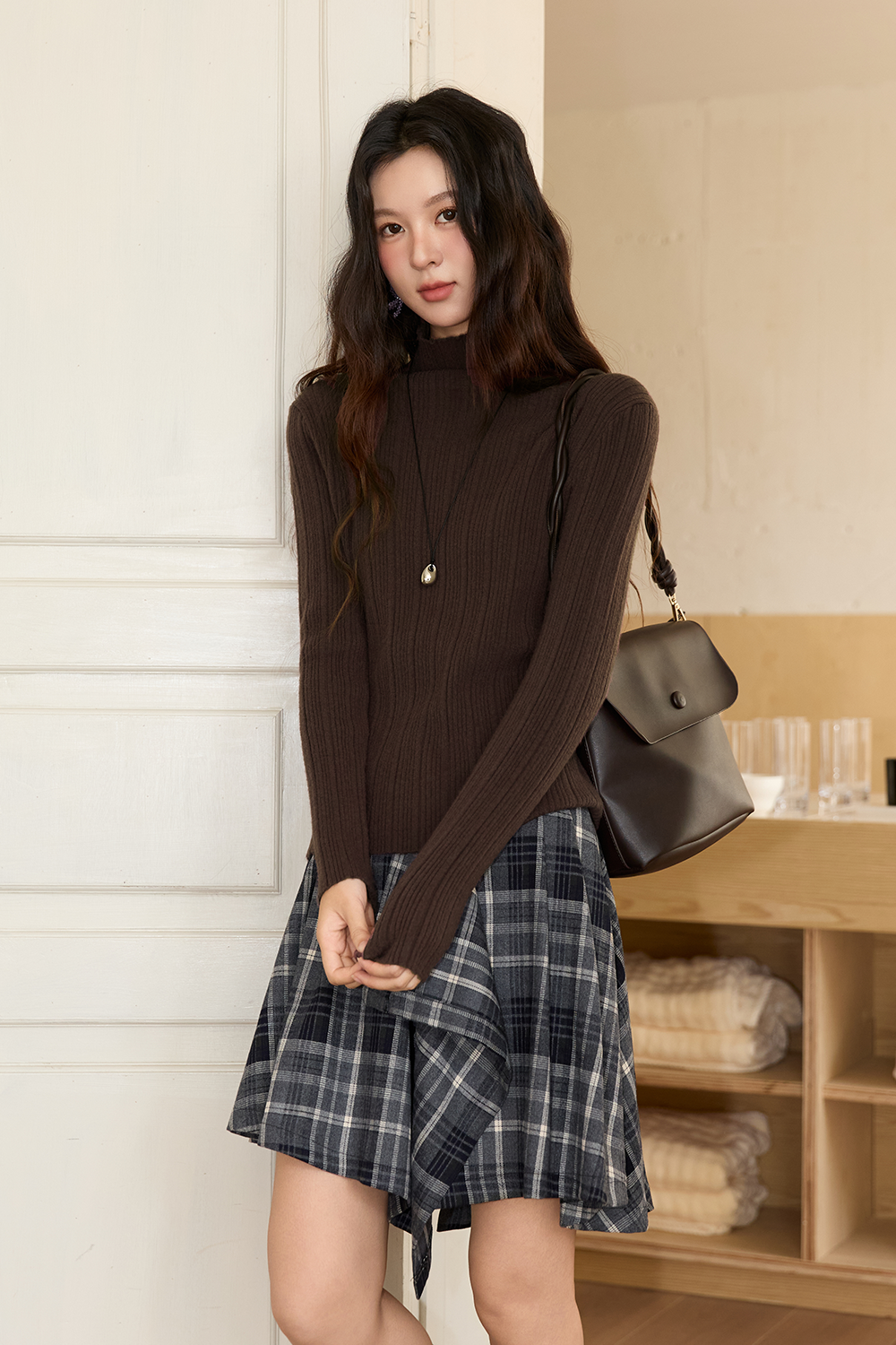 여성용 니트 셔츠