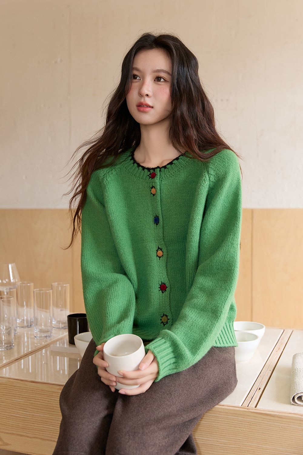 여성용 니트 셔츠