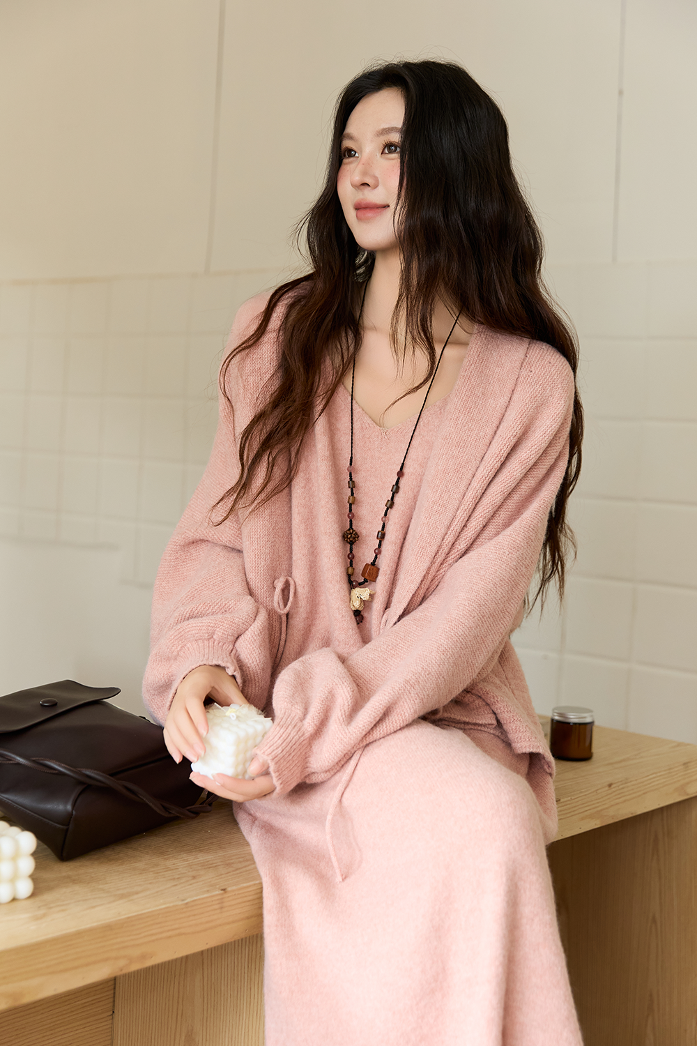 Set Kemeja Rajut untuk Wanita