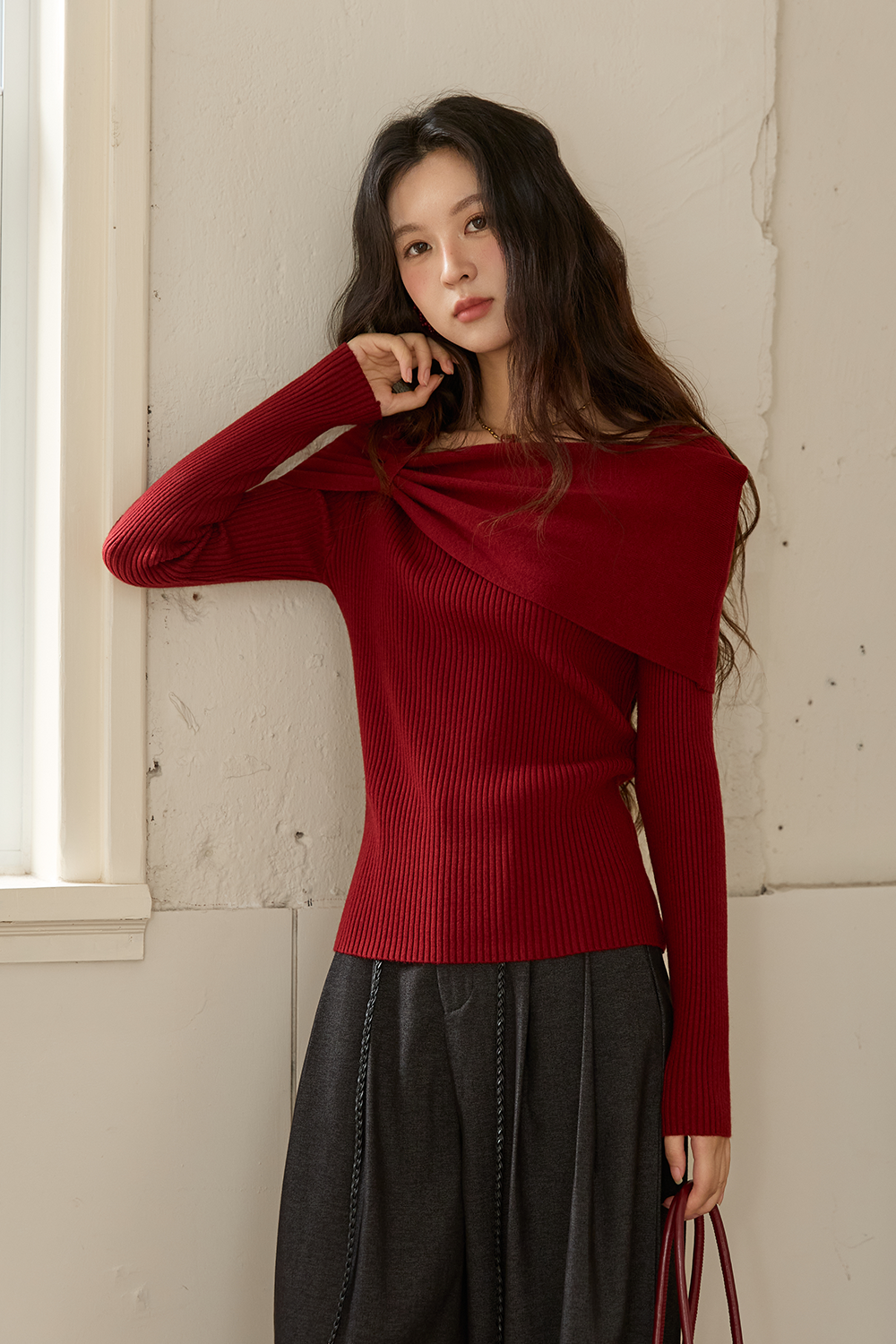 여성용 니트 셔츠