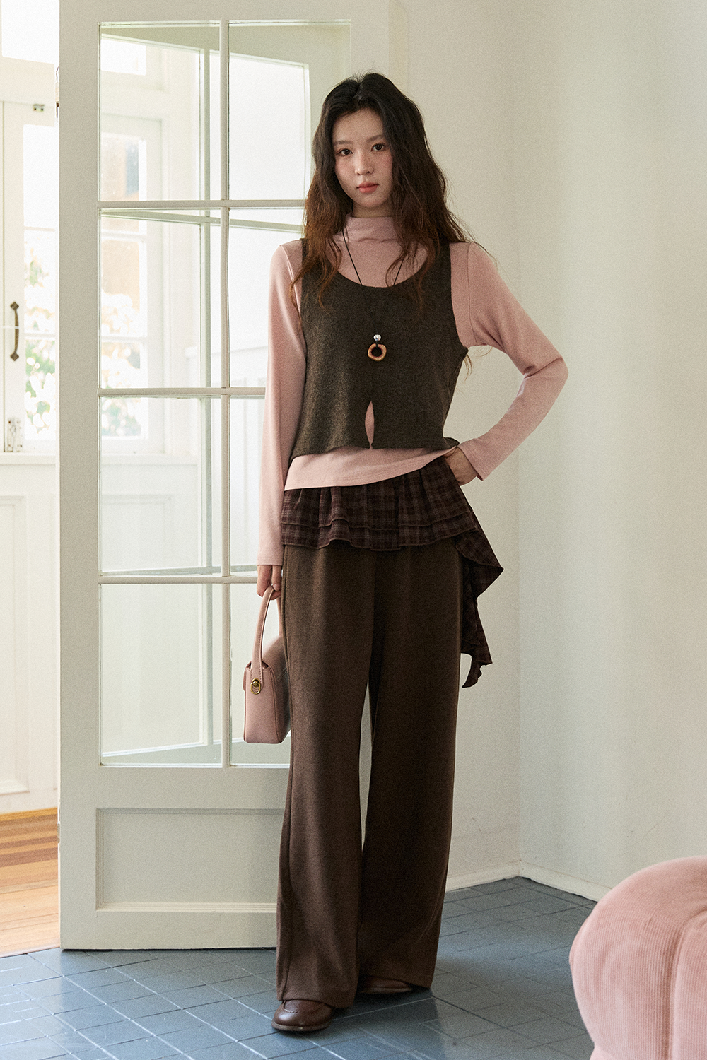 女士背心+針織襯衫