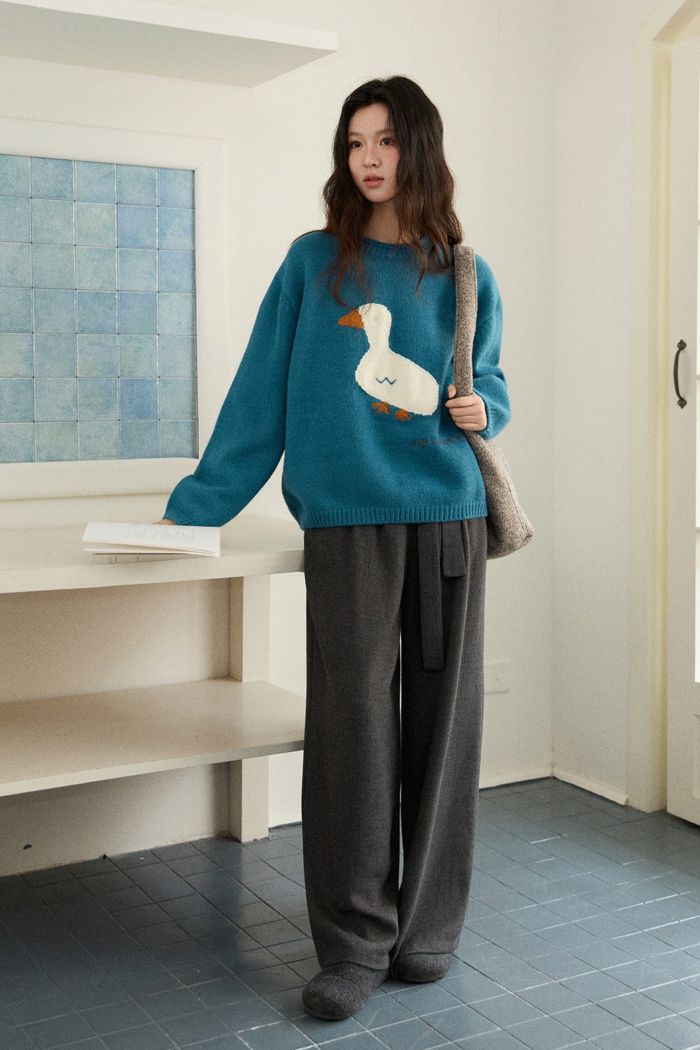 여성용 니트 셔츠