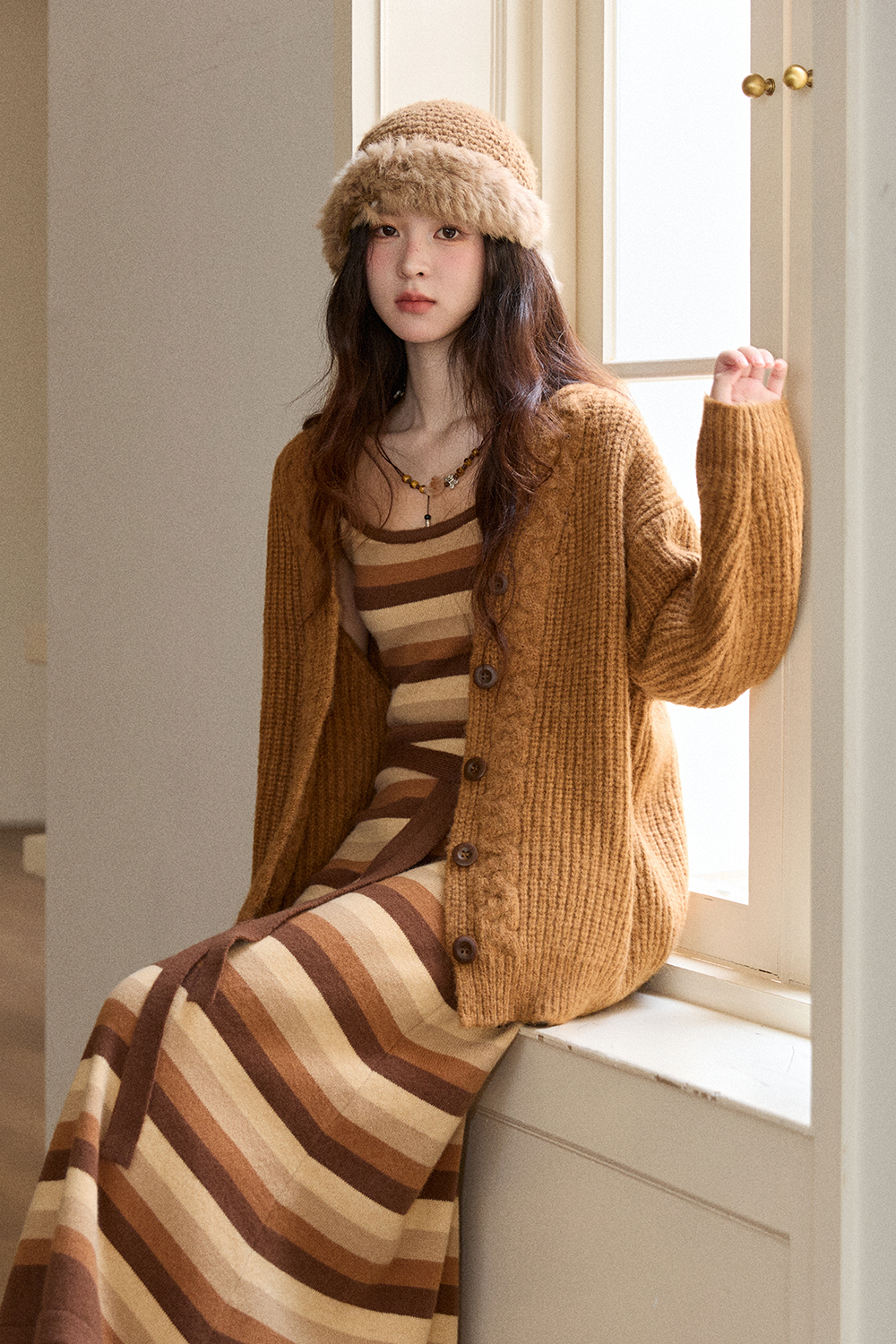 드레스와 카디건 세트는 별도 판매입니다