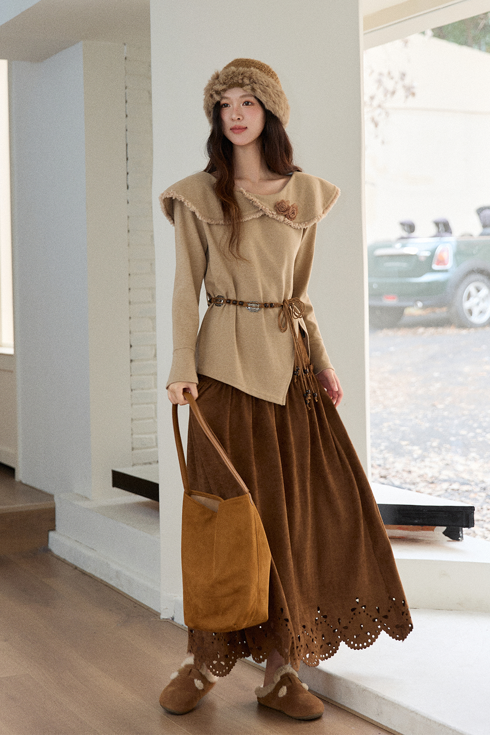 여성용 탑+벨트