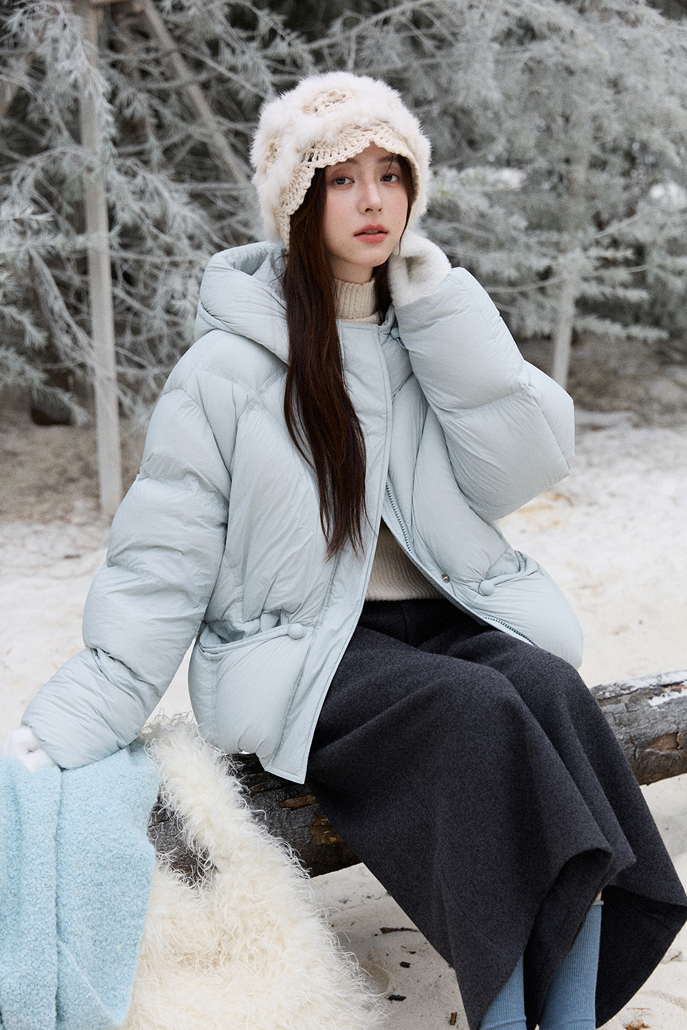 Jaket Mantel Puffer untuk Wanita