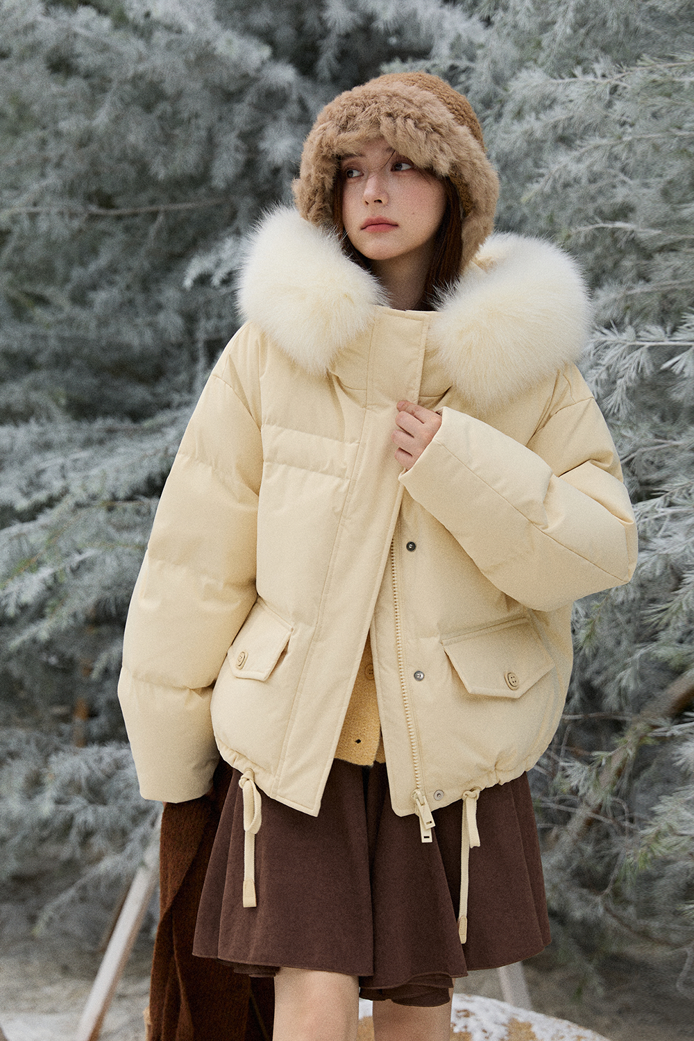 Jaket Mantel Puffer untuk Wanita