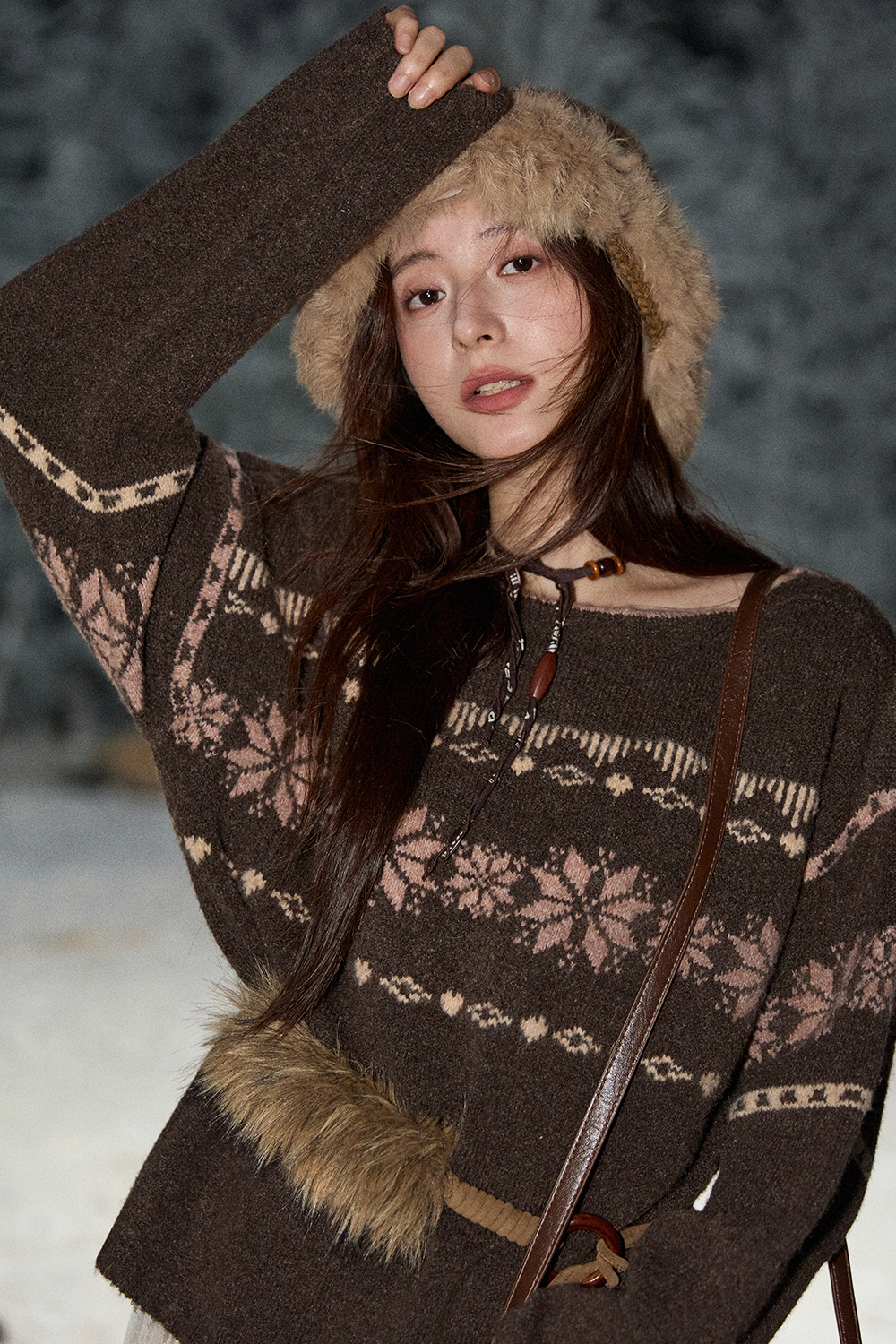 여성용 니트 셔츠