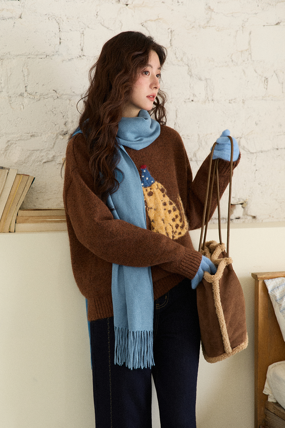 여성용 니트 셔츠