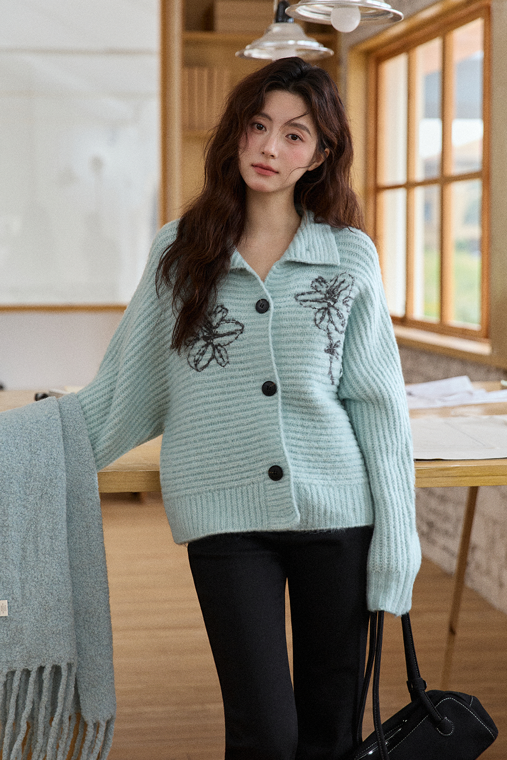 여성용 니트 셔츠