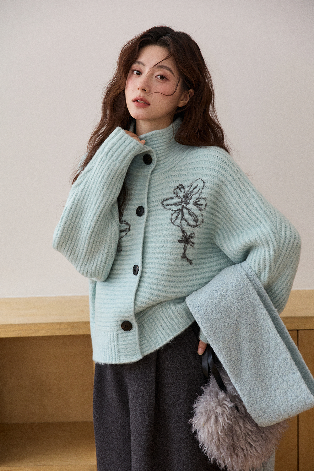 여성용 니트 셔츠