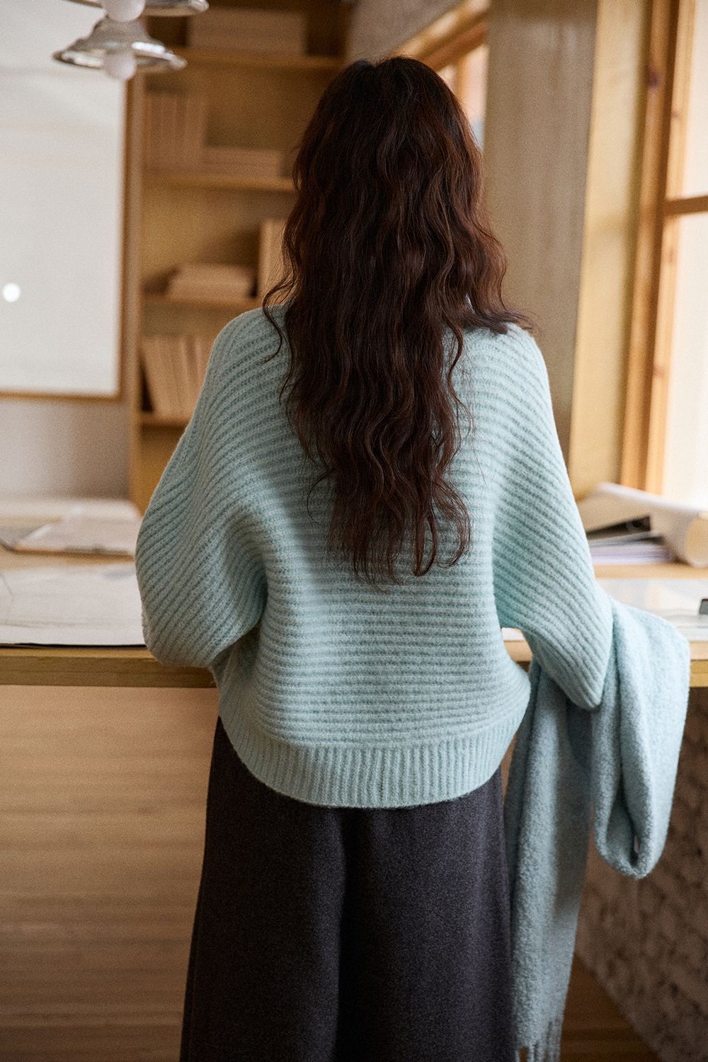 여성용 니트 셔츠