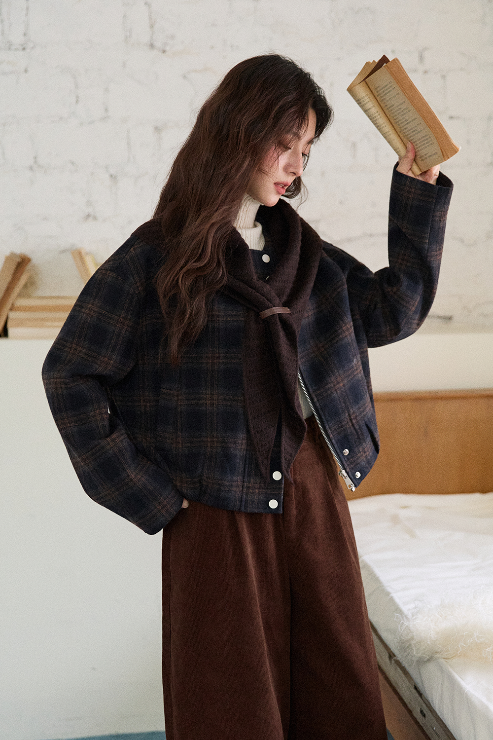 여성용 코트+숄