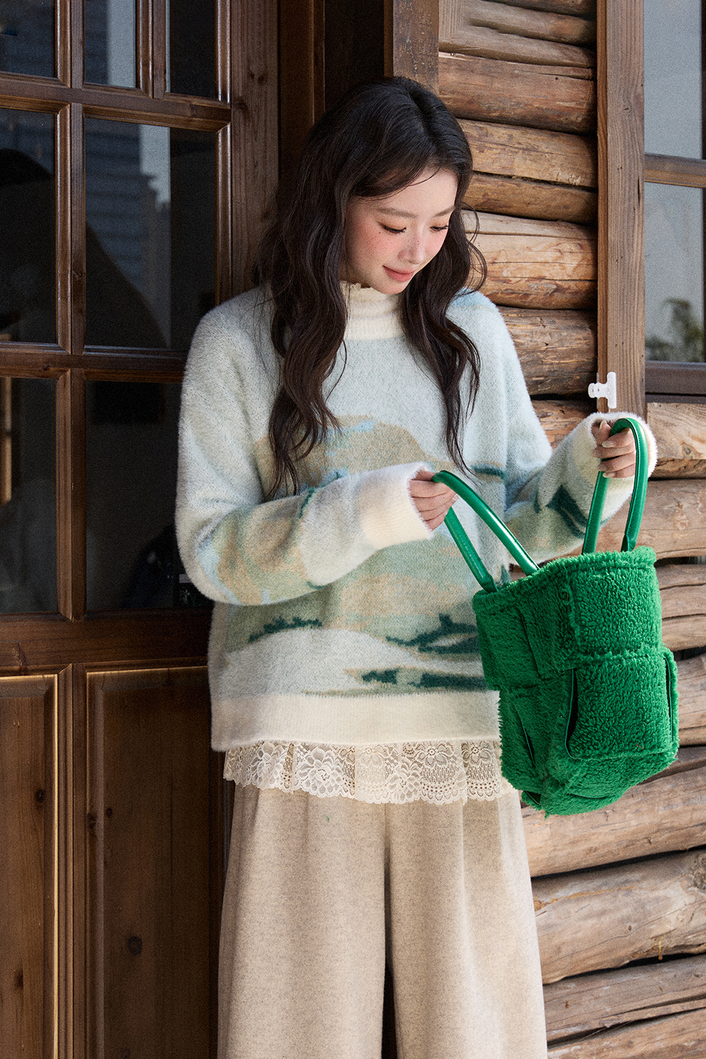 여성용 니트 셔츠