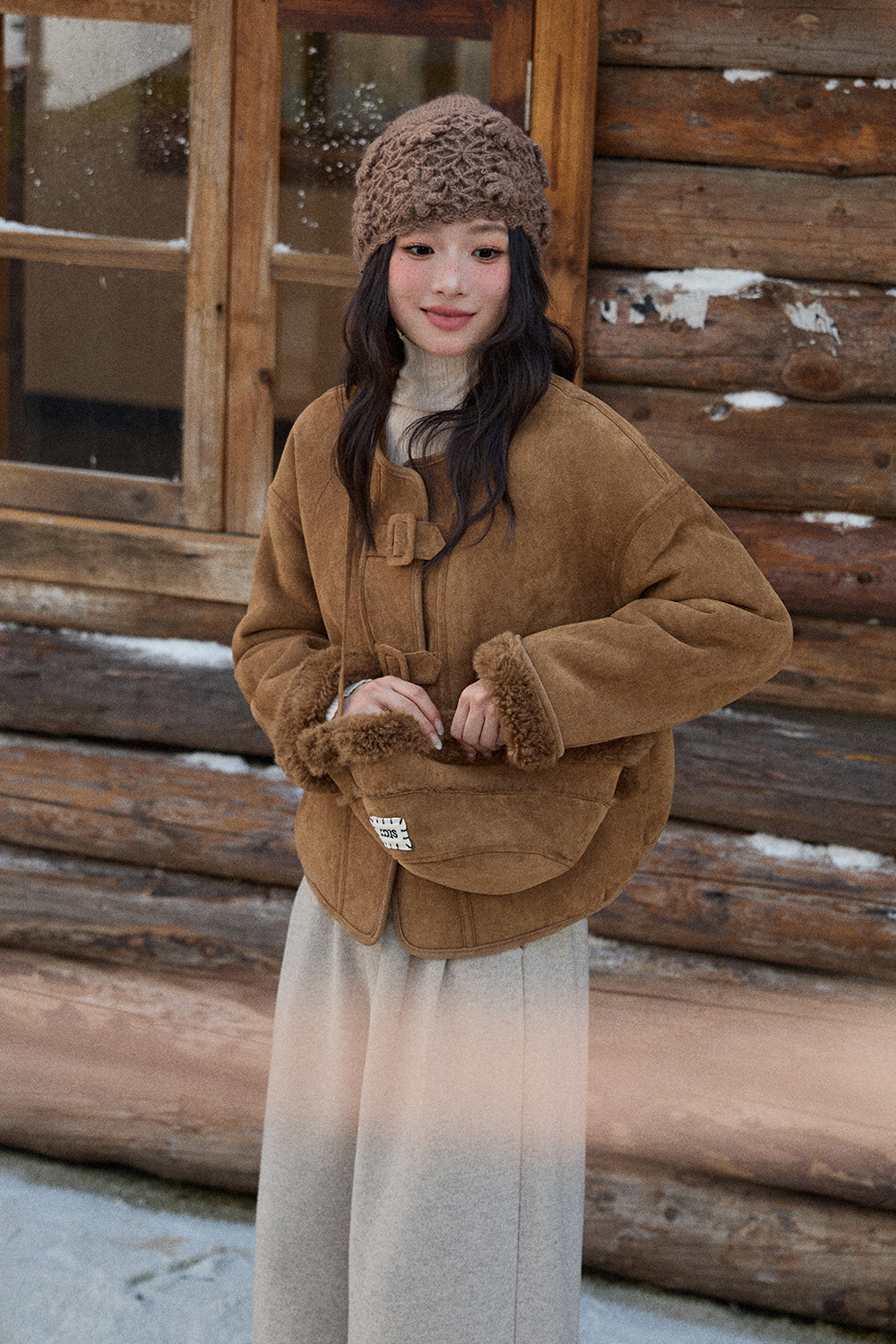 여성용 코트+모자