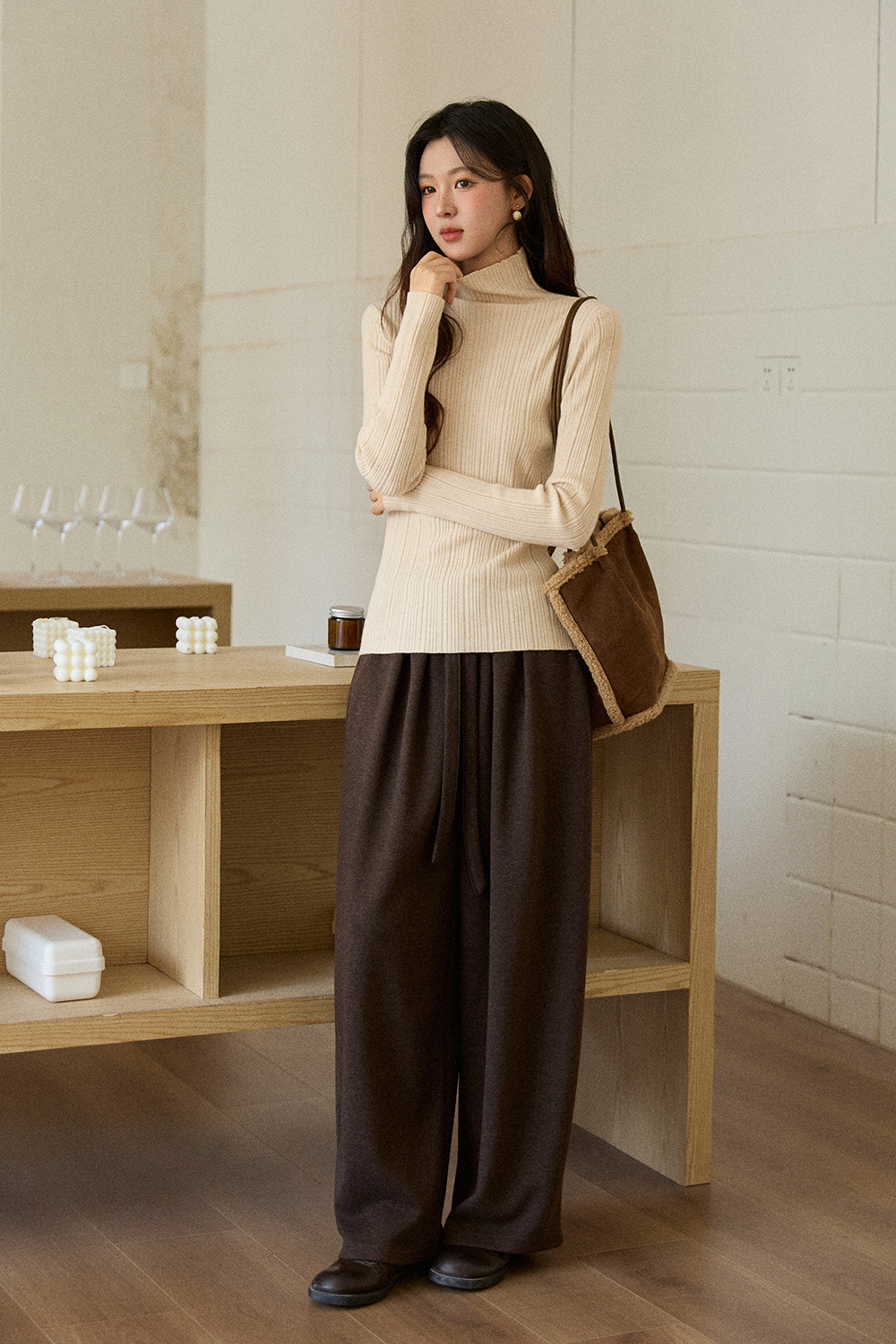 여성용 니트 셔츠