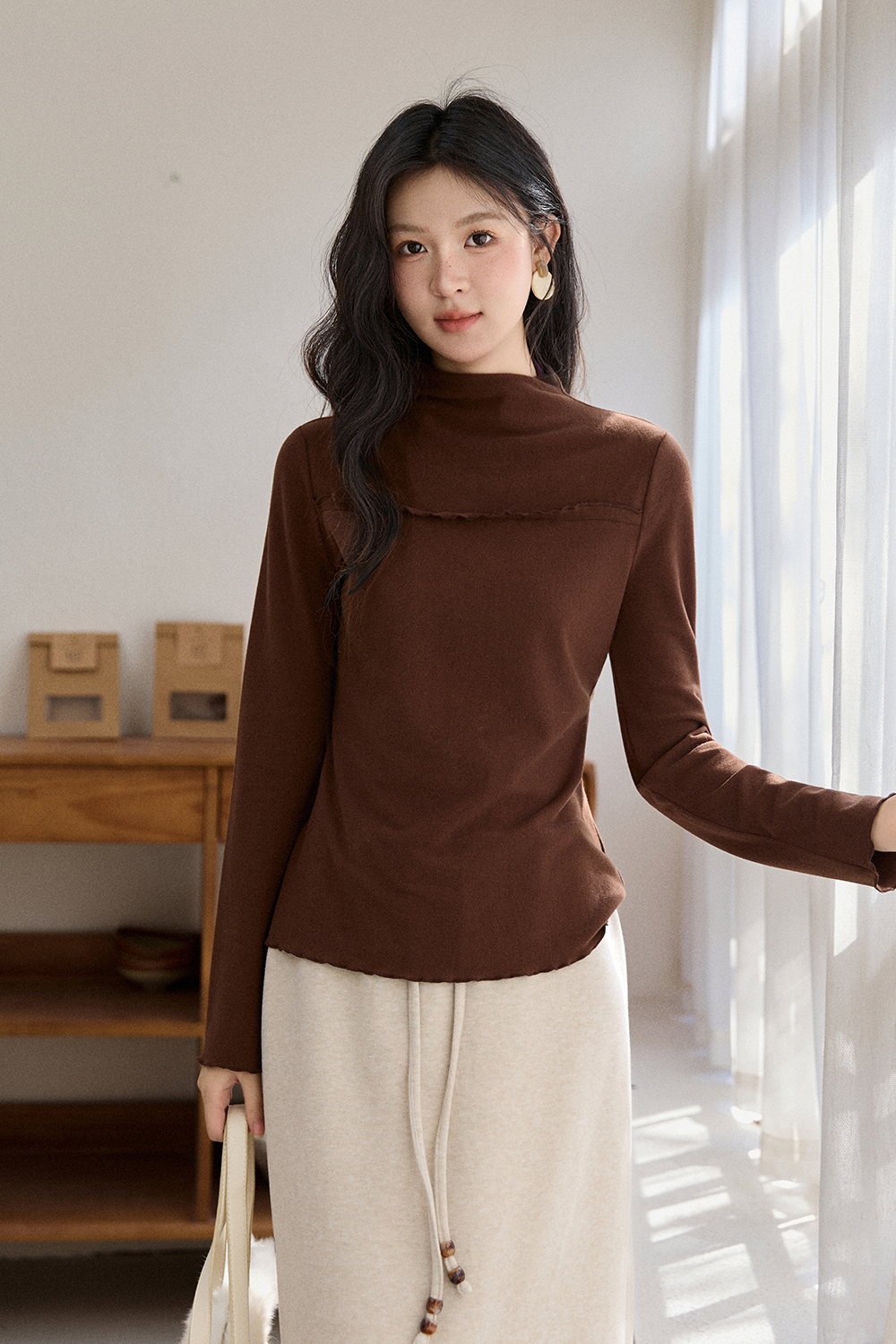 여성용 긴팔 티셔츠