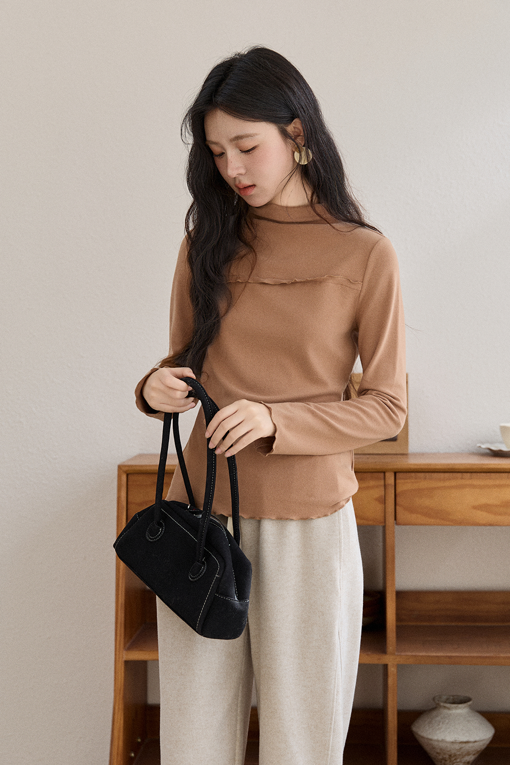 여성용 긴팔 티셔츠