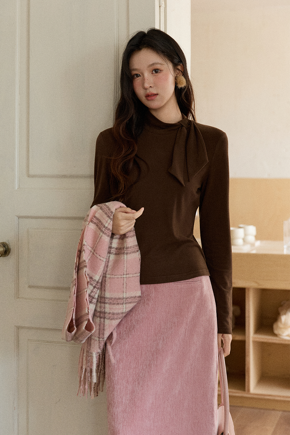 ชุดเสื้อกั๊ก+เสื้อถัก+กระโปรง