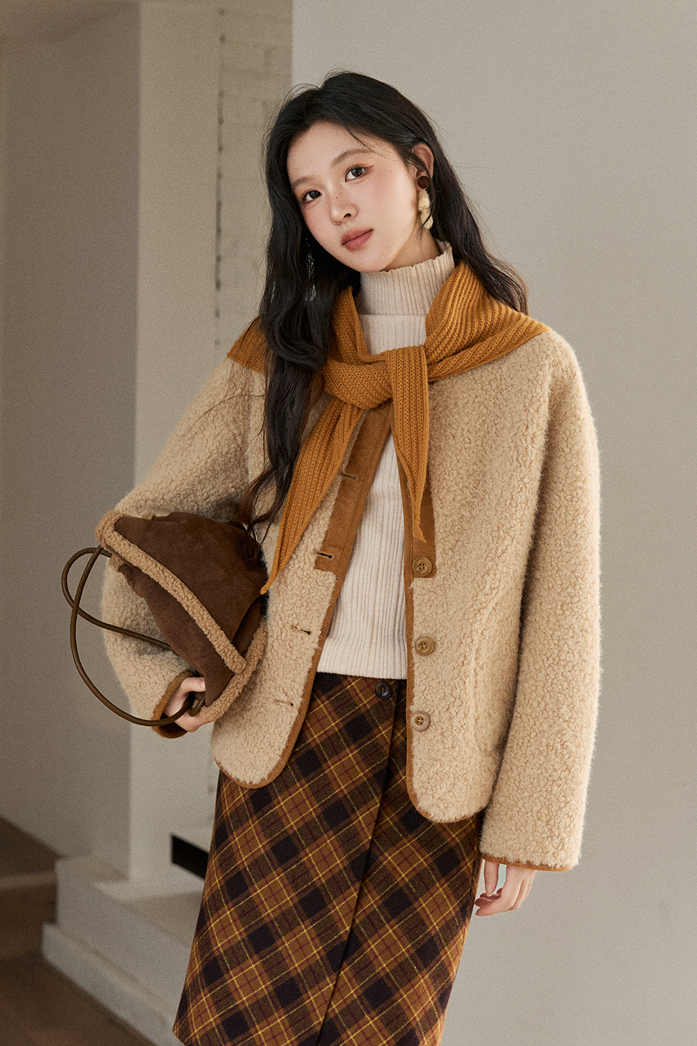 Áo khoác + Khăn choàng cho Nữ