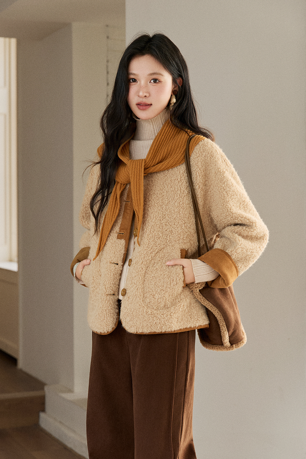 Áo khoác + Khăn choàng cho Nữ