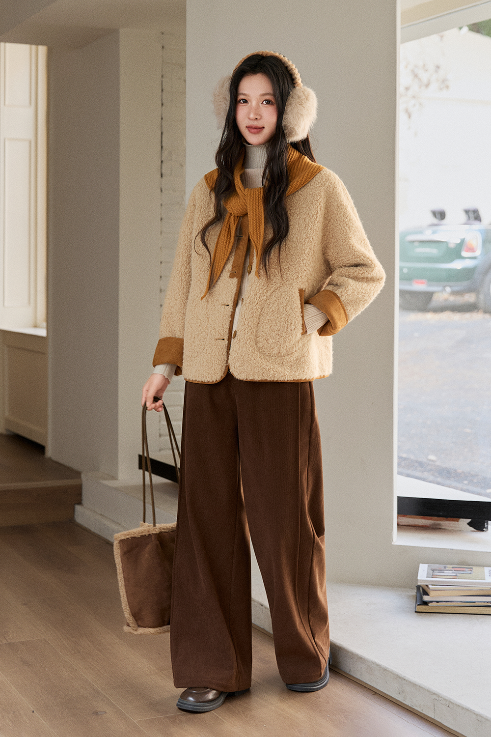 여성용 코트+숄