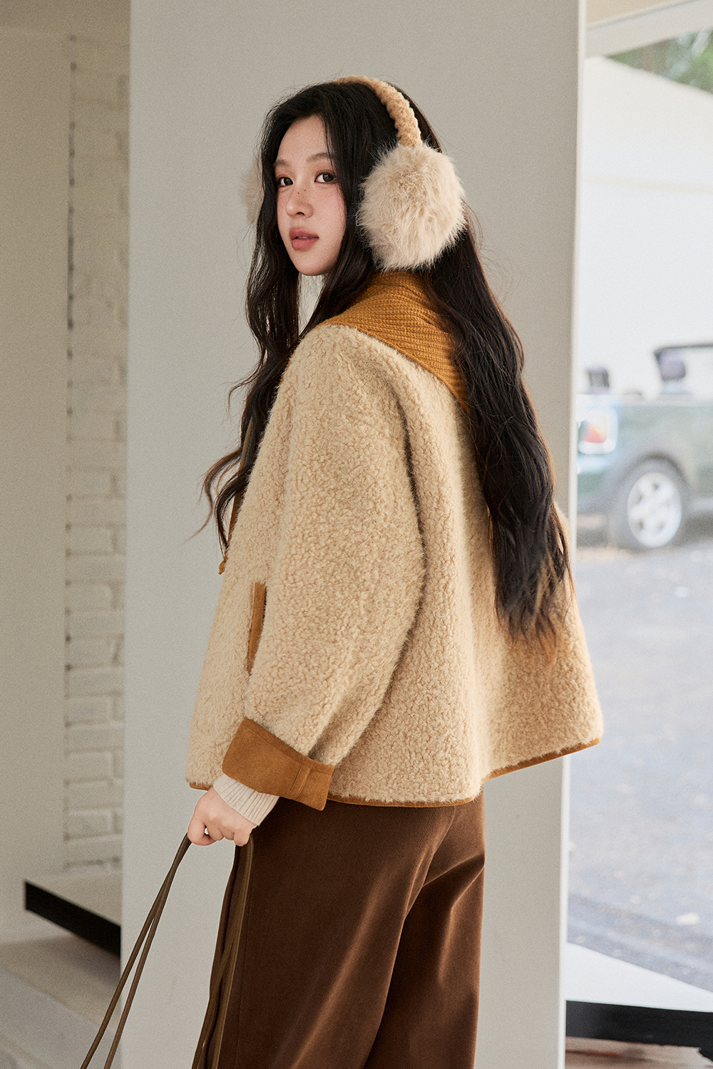 여성용 코트+숄