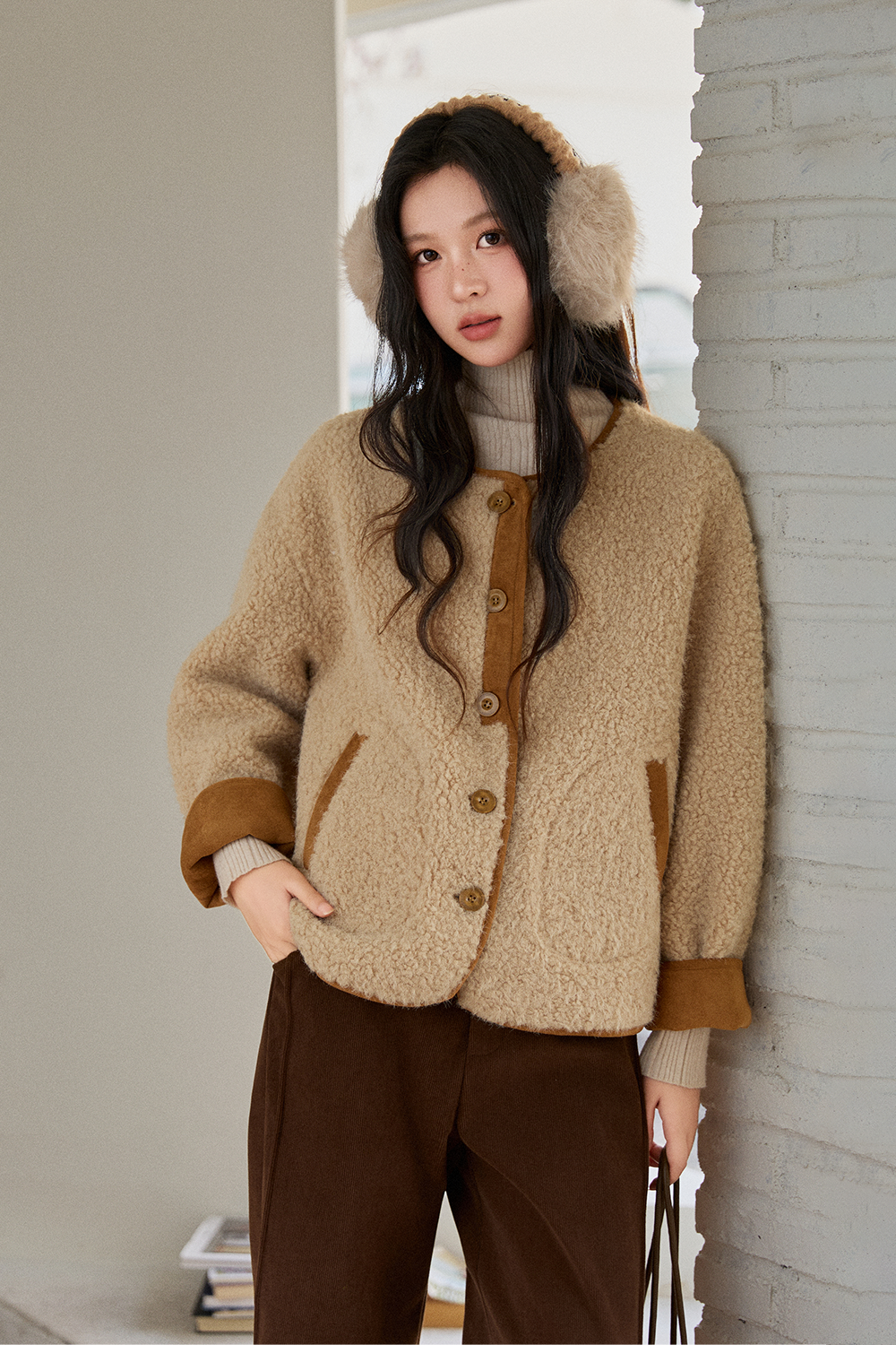 여성용 코트+숄