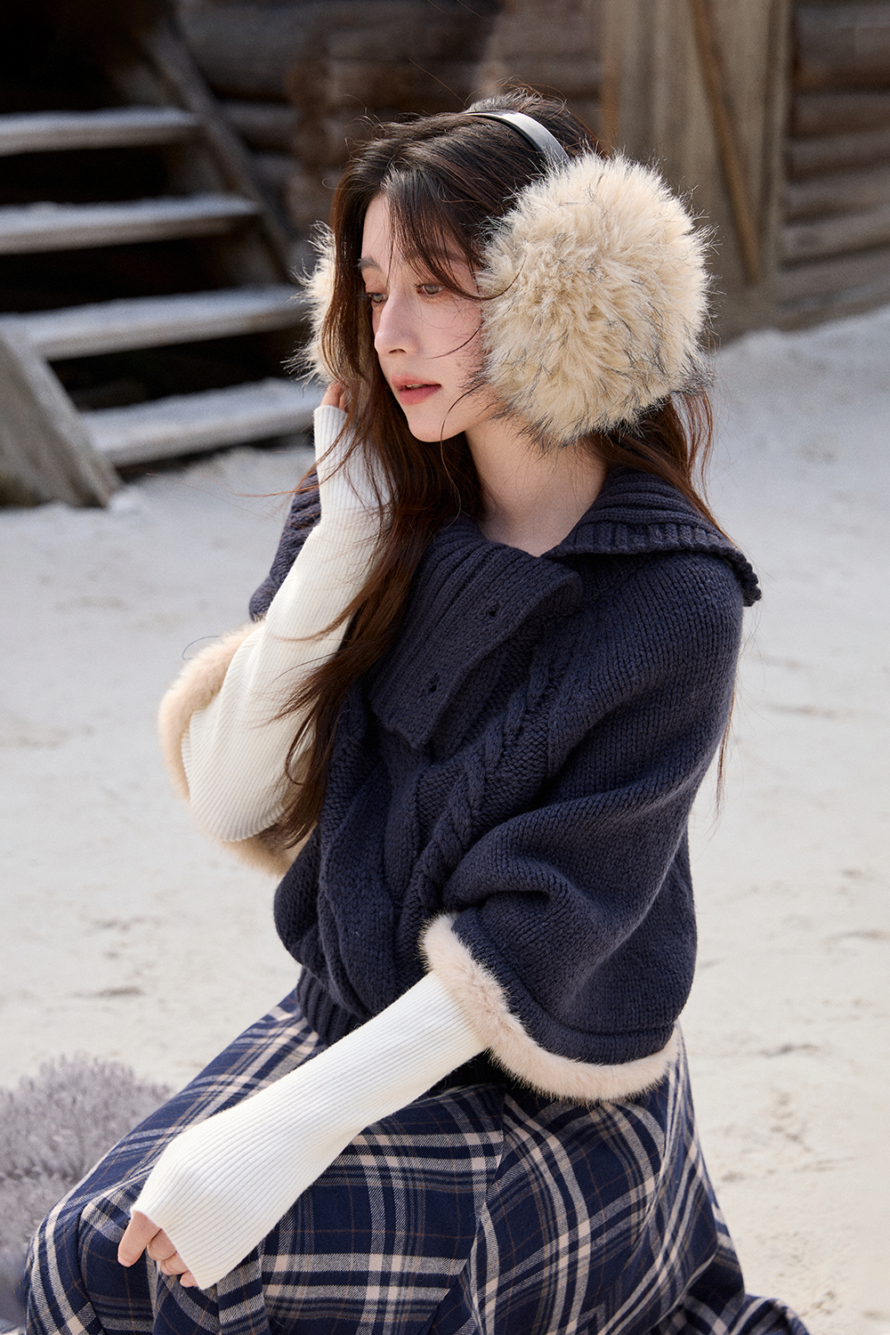 ชุดเสื้อถักและกระโปรงขายแยกชิ้น