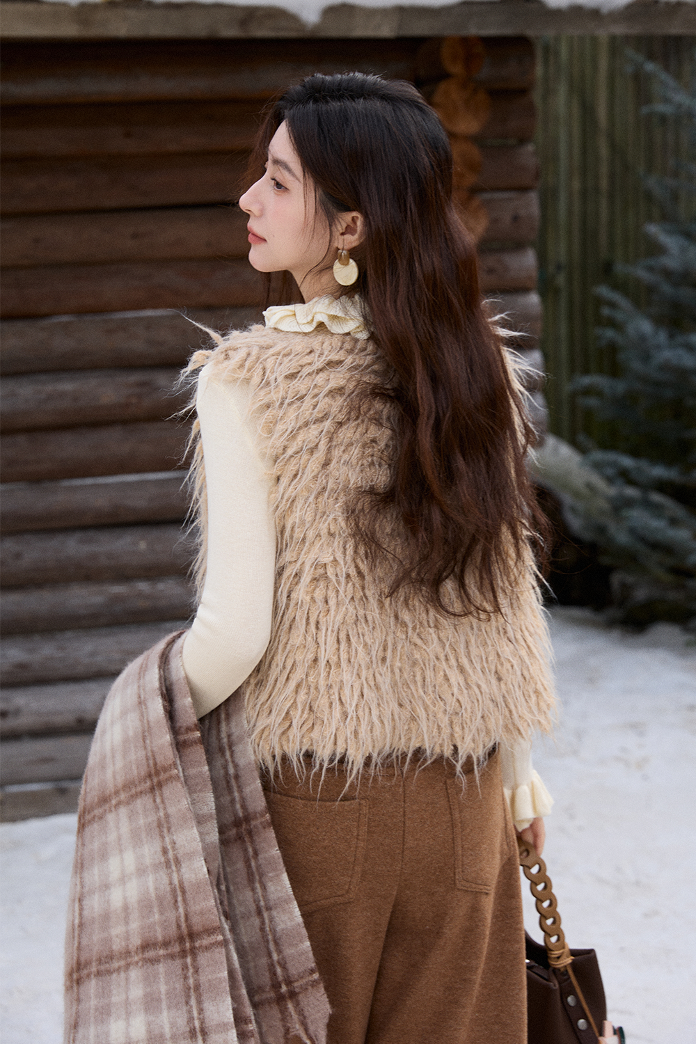 여성용 니트 조끼