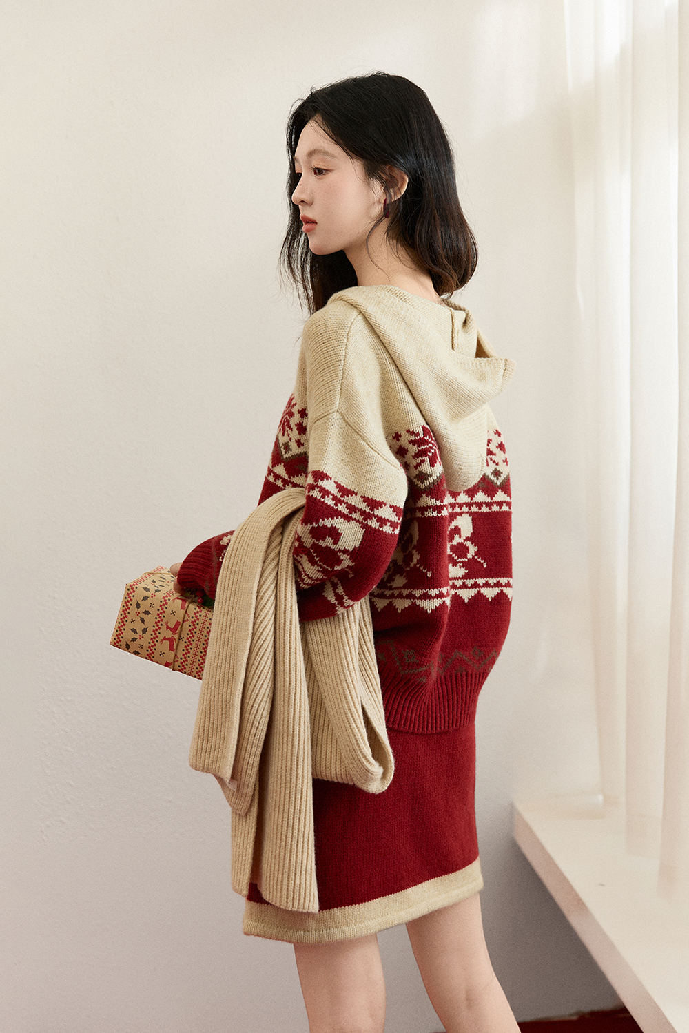 Knit Shirt and Skirt Set