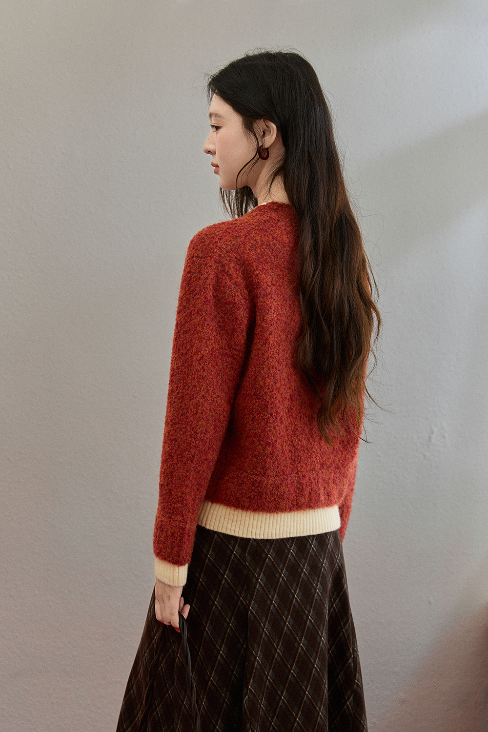 Knit Shirt+Brooch for Women