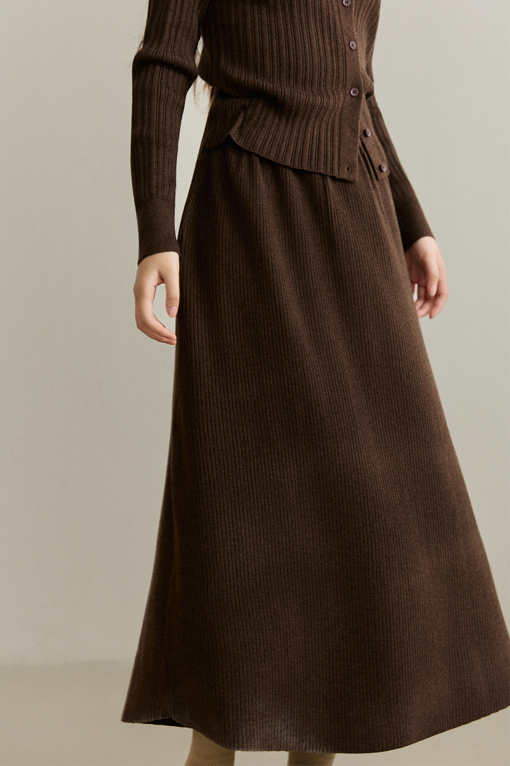 니트 셔츠와 스커트 세트 별도 판매