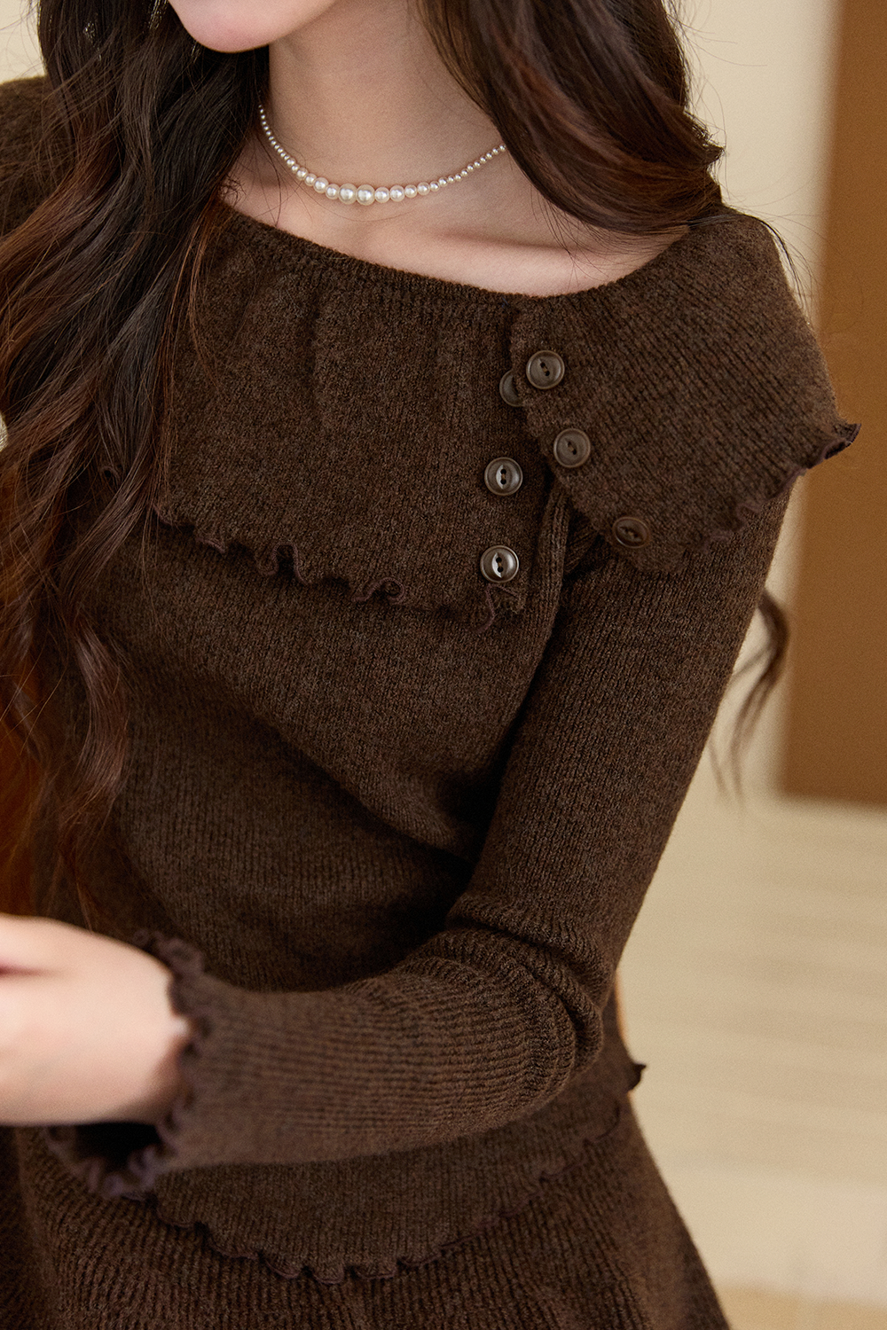 Knit Shirt and Skirt Set