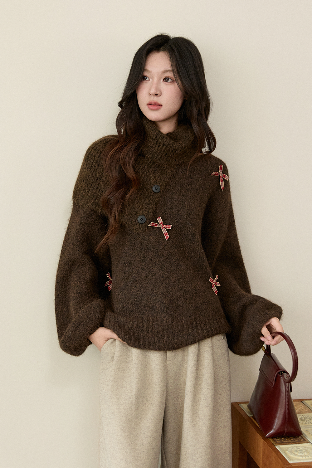 여성용 니트 셔츠