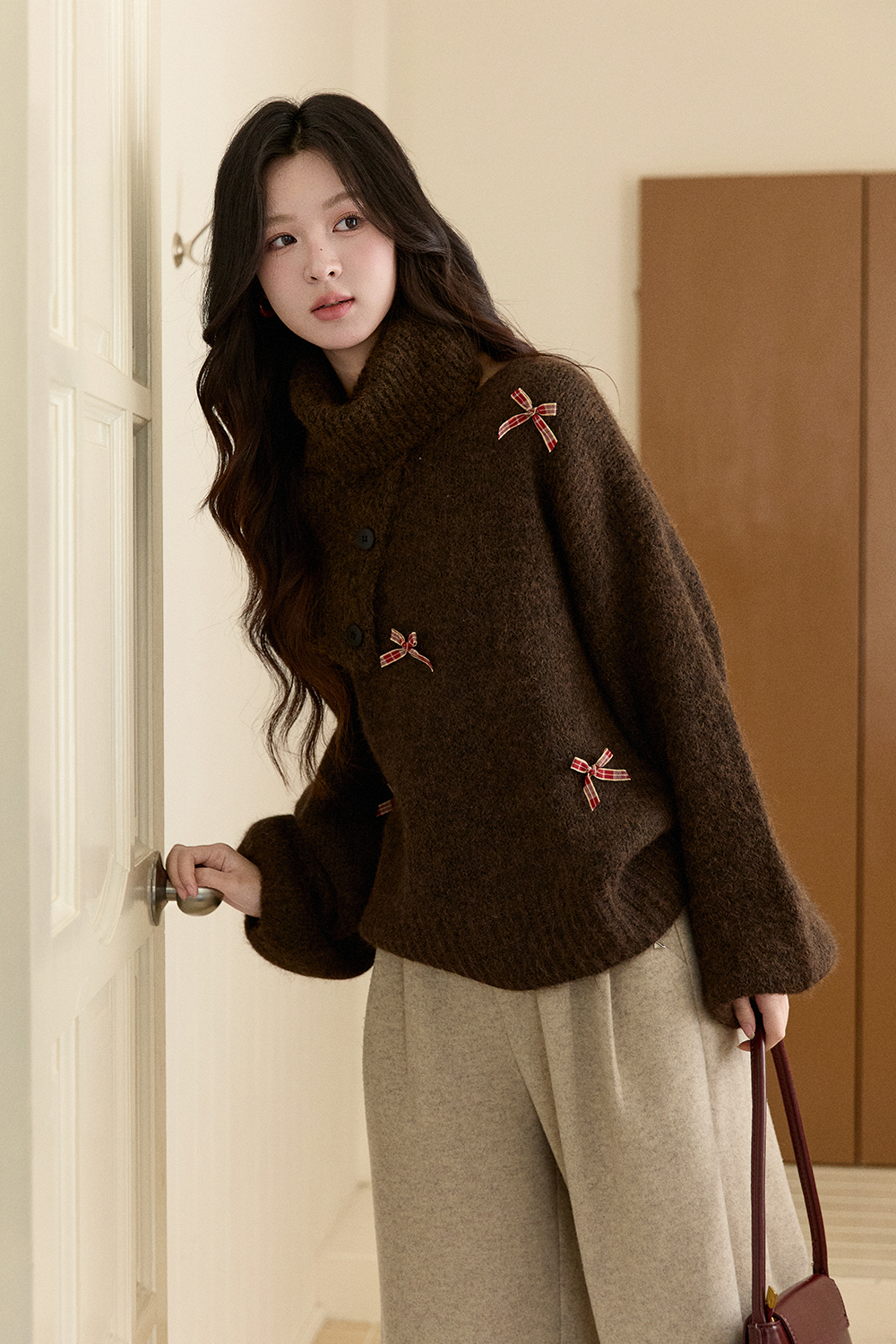 여성용 니트 셔츠