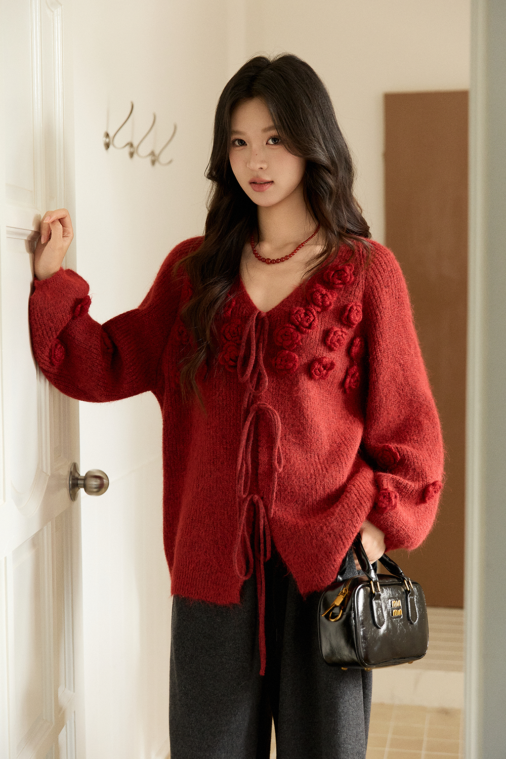 여성용 니트 셔츠