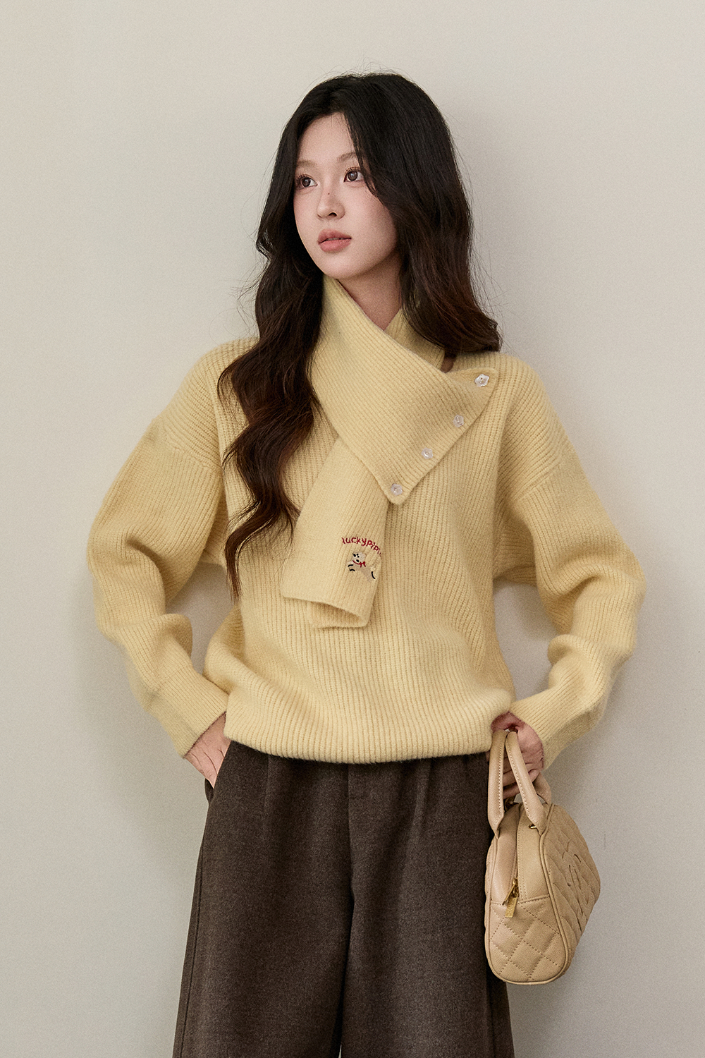 Knit Shirt+Scarf for Women