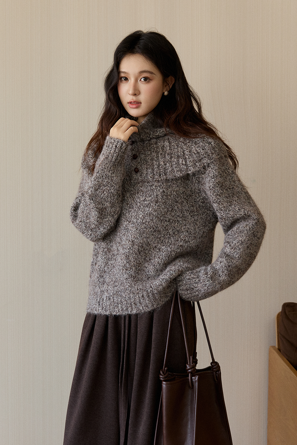 여성용 니트 셔츠