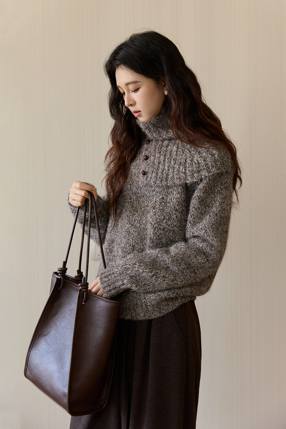 여성용 니트 셔츠