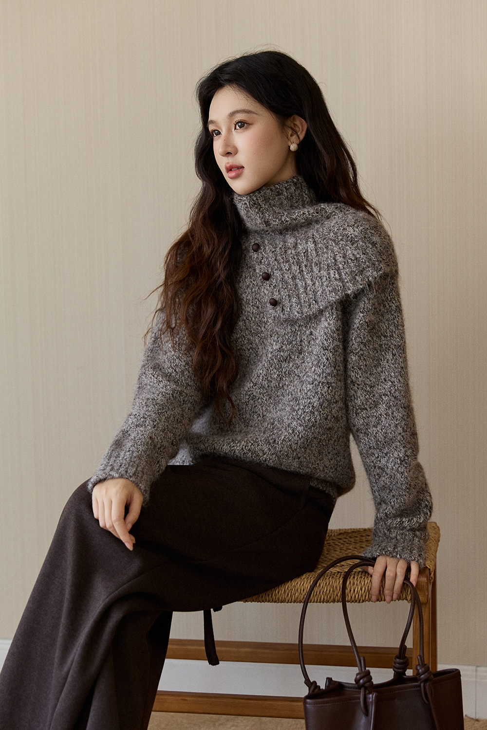 여성용 니트 셔츠