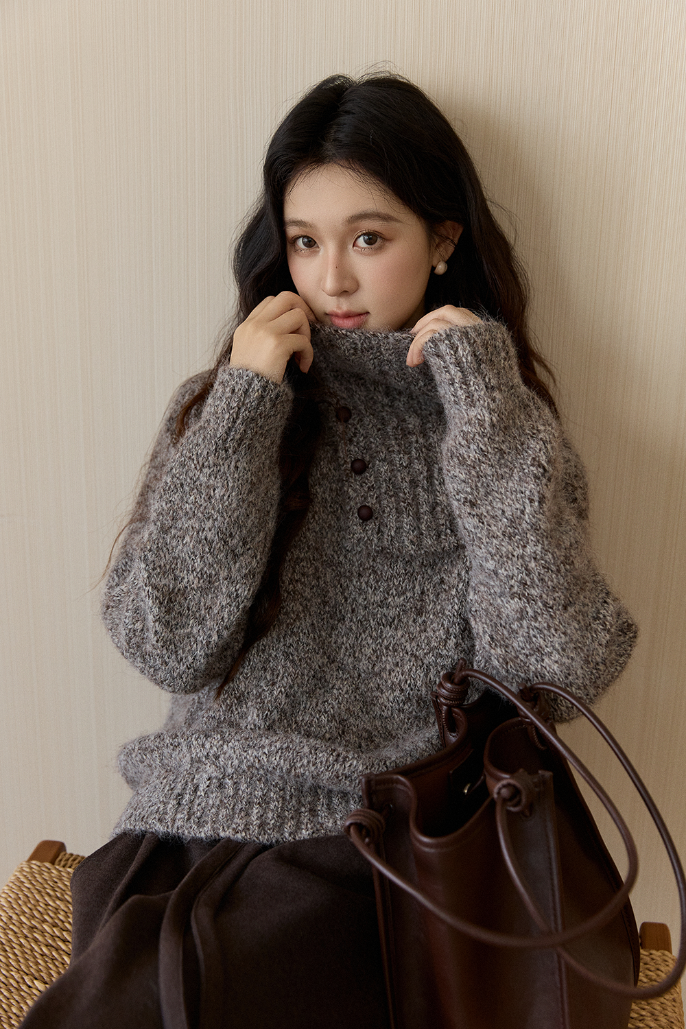 여성용 니트 셔츠