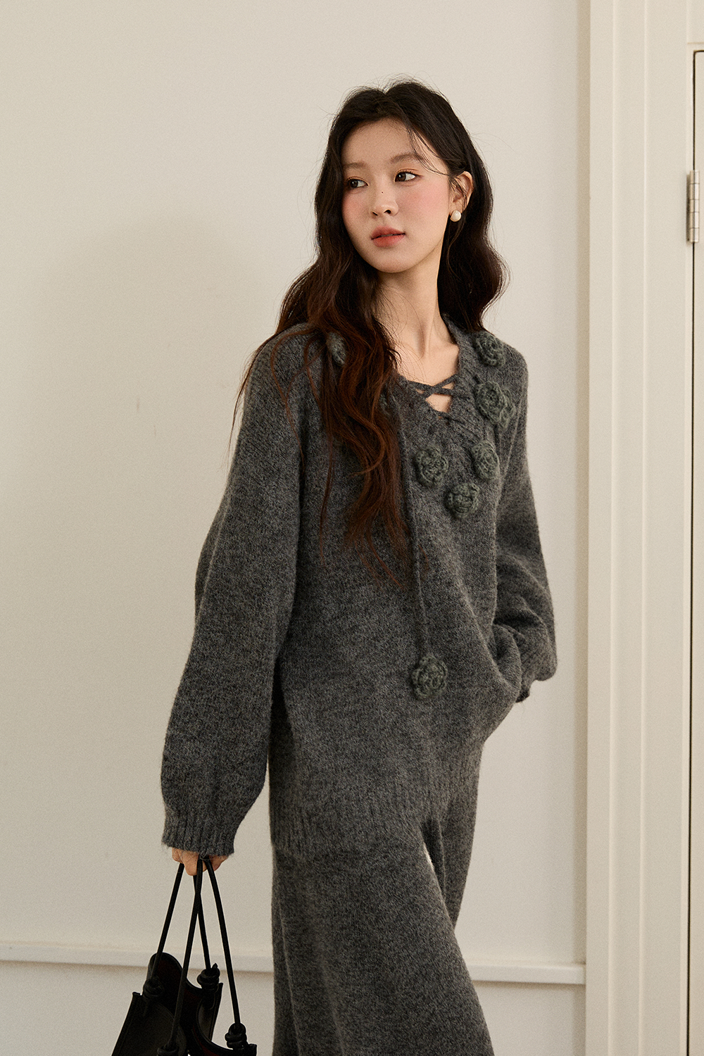 Knit Shirt and Skirt Set